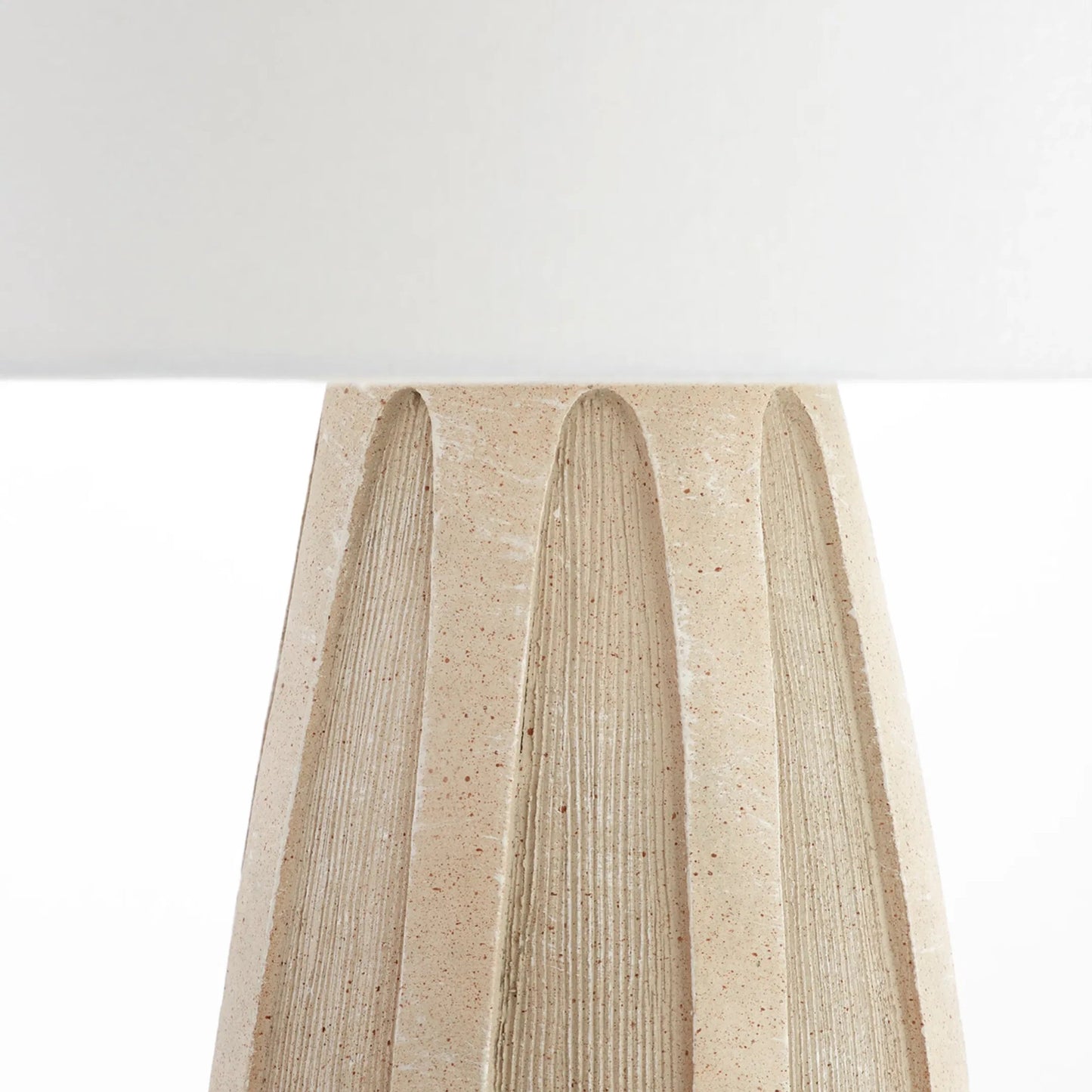 007 SI-2130384 | Closeup | Camden Table Lamp by Cyan Design in beige. Made from ceramic in a modern style.