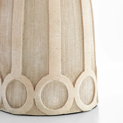 Camden Table Lamp by Cyan Design in beige. Made from ceramic in a modern style.
