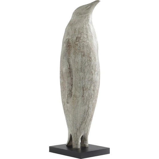 Penguin Sculpture by Cyan Design in grey patina. Made from unique in a modern style.