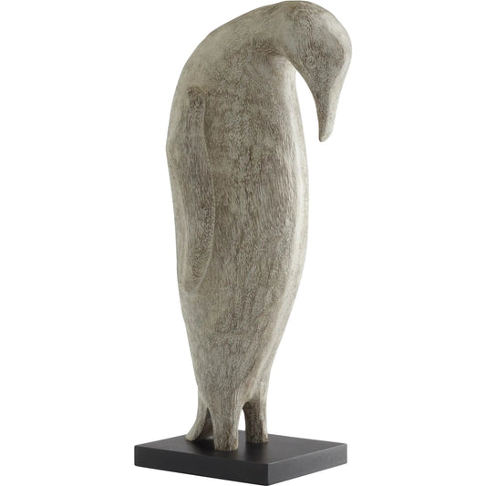 Penguin Sculpture by Cyan Design in grey patina. Made from unique in a modern style.