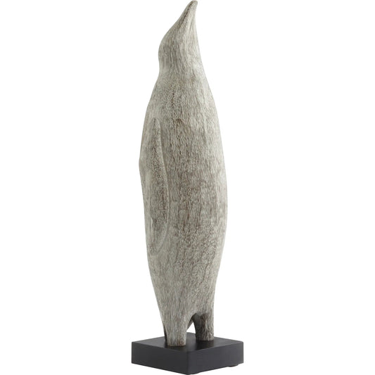 Penguin Sculpture by Cyan Design in grey patina. Made from unique in a modern style.