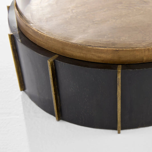 Reed Tabletop Hurricane by Cyan Design in antique brass, dark brushed mango. Made from unique in a modern style.