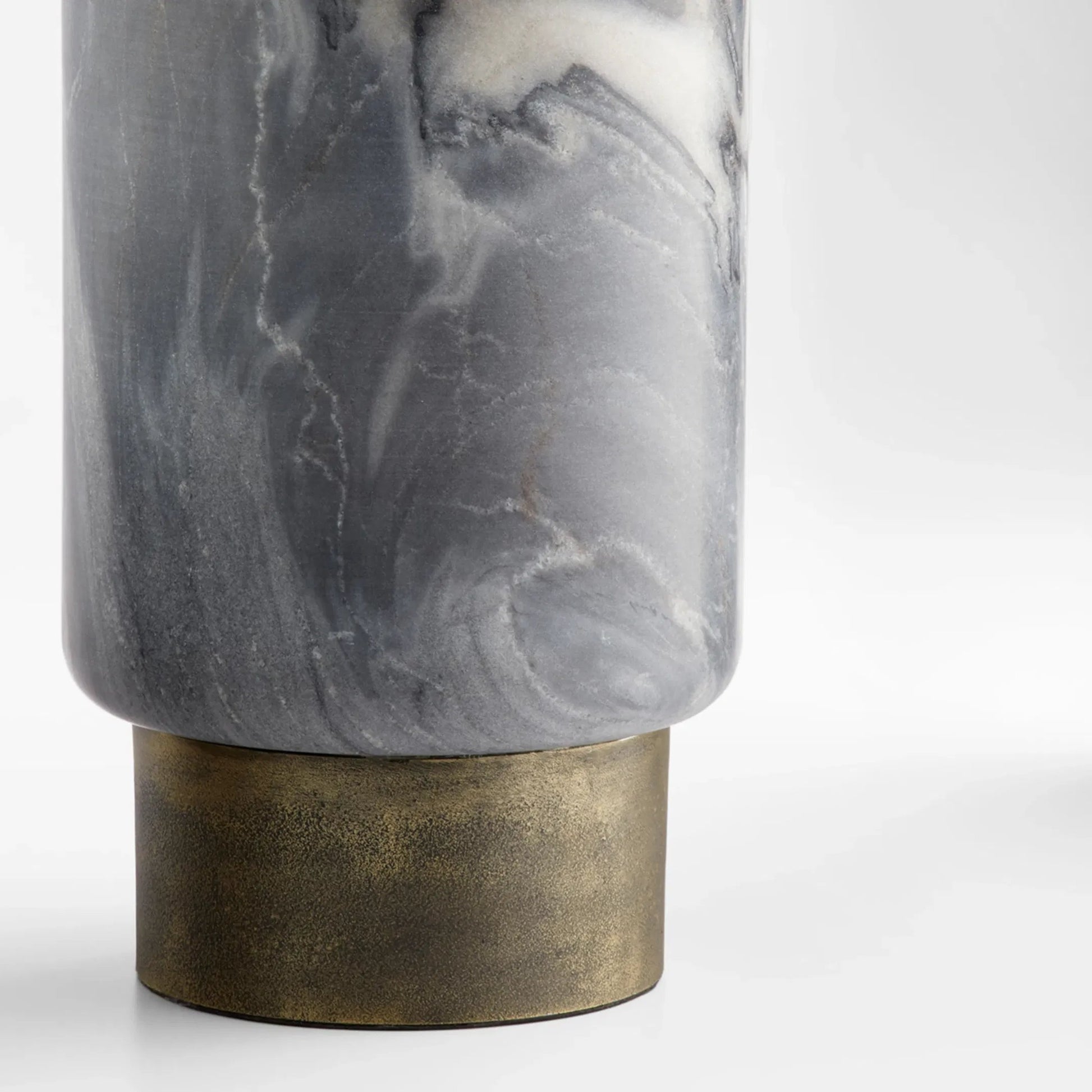 Roma Vase by Cyan Design in antique brass, grey marble. Made from unique in a modern style.