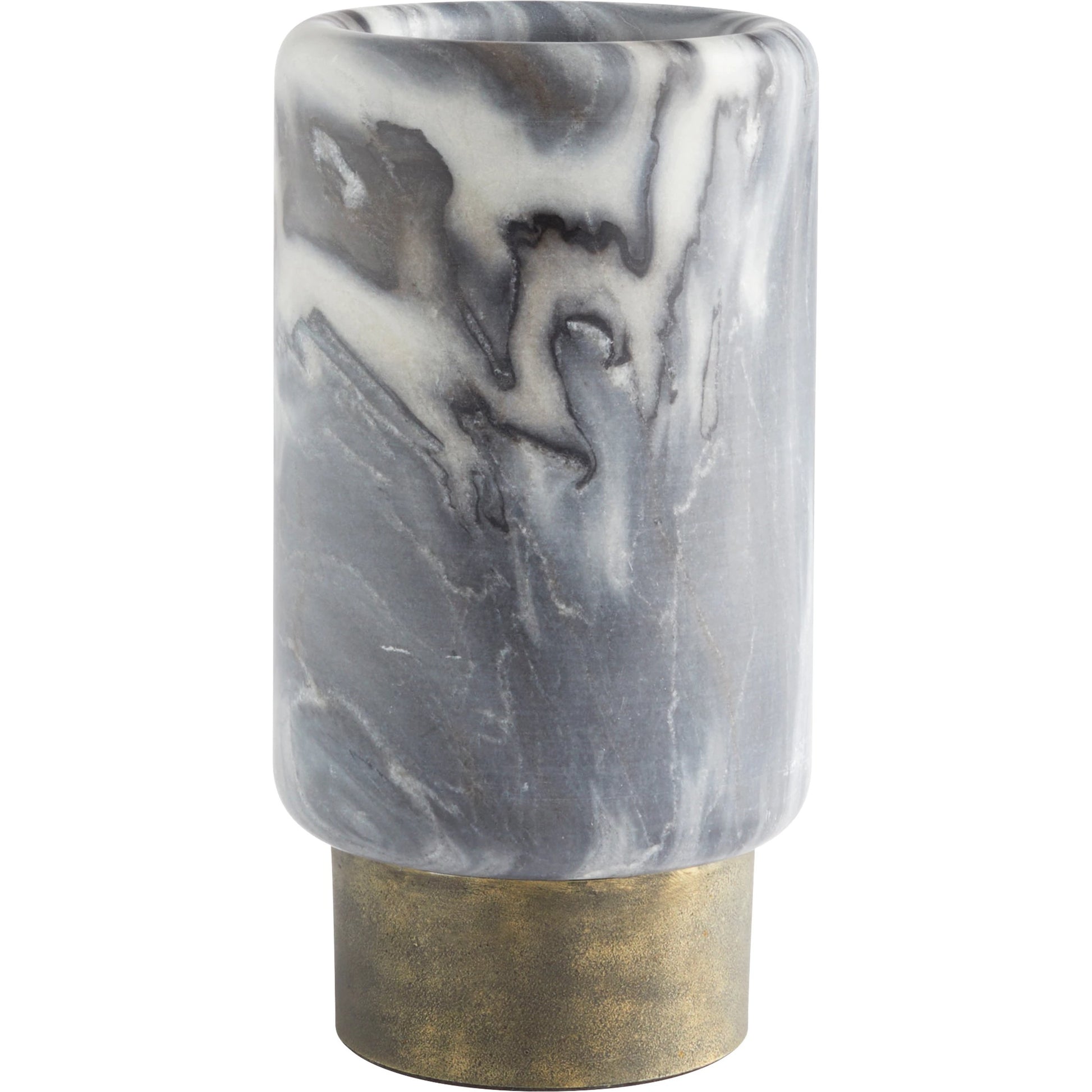 Roma Vase by Cyan Design in antique brass, grey marble. Made from unique in a modern style.