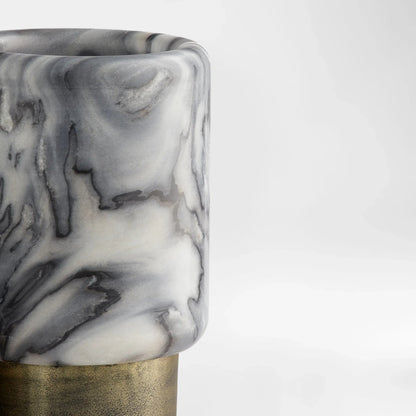 Roma Vase by Cyan Design in antique brass, grey marble. Made from unique in a modern style.