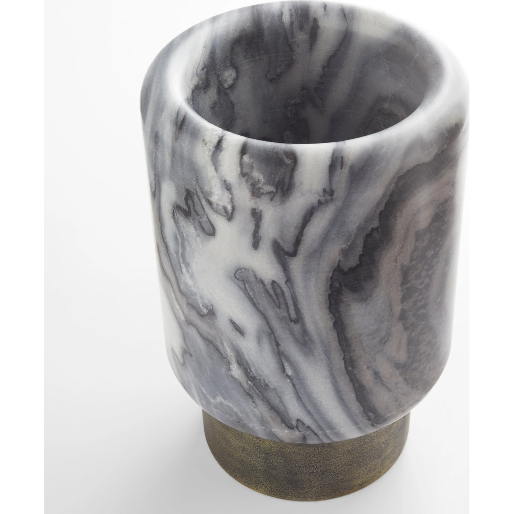 Roma Vase by Cyan Design in antique brass, grey marble. Made from unique in a modern style.