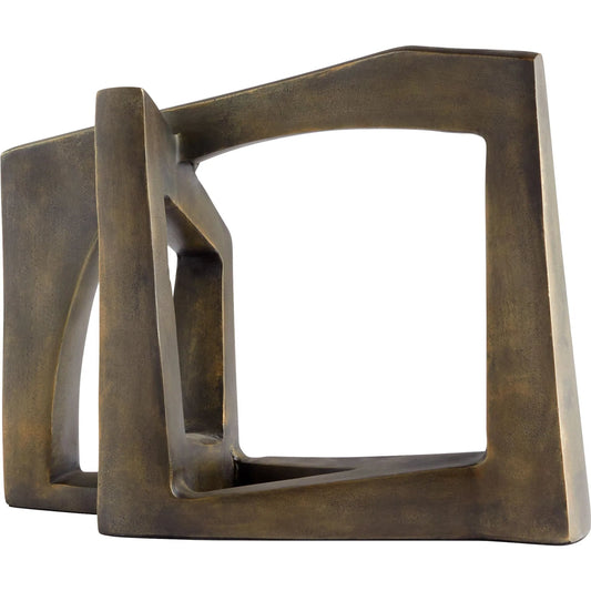Conundrum Sculpture by Cyan Design in textured bronze. Made from unique in a modern style.