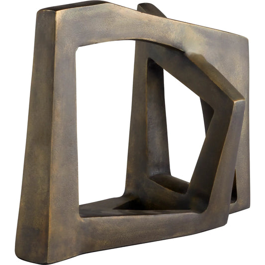 Conundrum Sculpture by Cyan Design in textured bronze. Made from unique in a modern style.