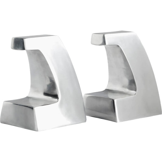 Apostrophe Bookends in Polished Aluminum by Cyan Design in polished aluminum. Made from unique in a modern style.
