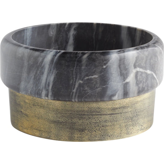 Roma Bowl by Cyan Design in antique brass, grey marble. Made from unique in a modern style.