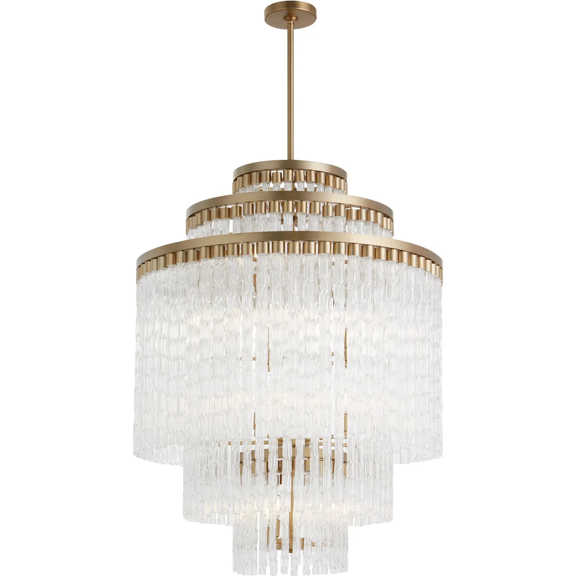 Nobel 18 Light Chandelier by Cyan Design in aged brass. Made from unique in a modern style.