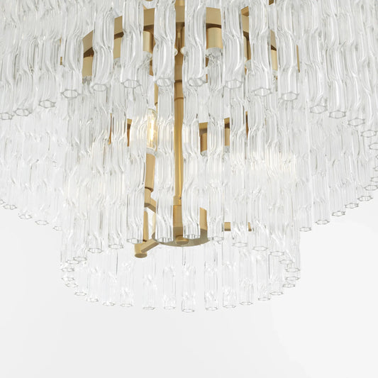 Nobel 18 Light Chandelier by Cyan Design in aged brass. Made from unique in a modern style.