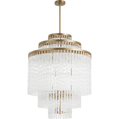 Nobel 18 Light Chandelier by Cyan Design in aged brass. Made from unique in a modern style.