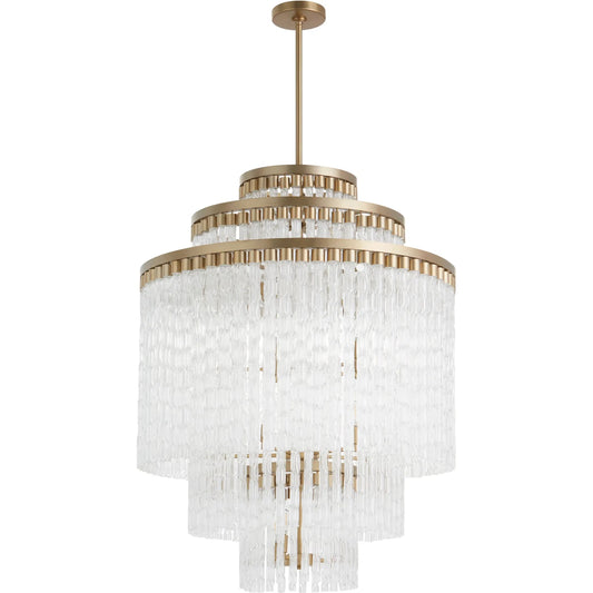 Nobel 18 Light Chandelier by Cyan Design in aged brass. Made from unique in a modern style.