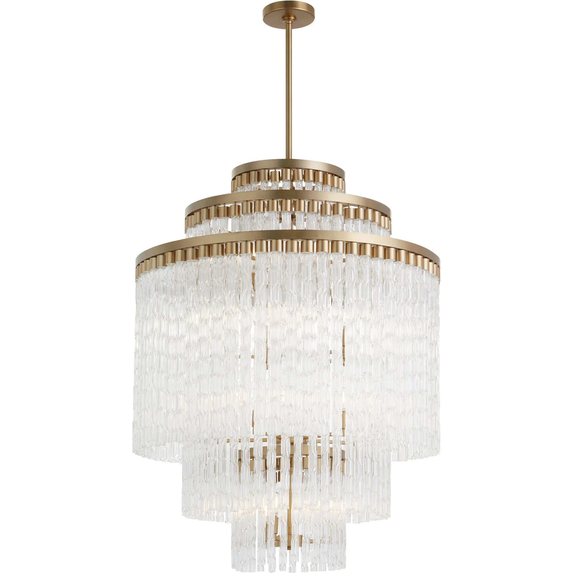 Nobel 18 Light Chandelier by Cyan Design in aged brass. Made from unique in a modern style.