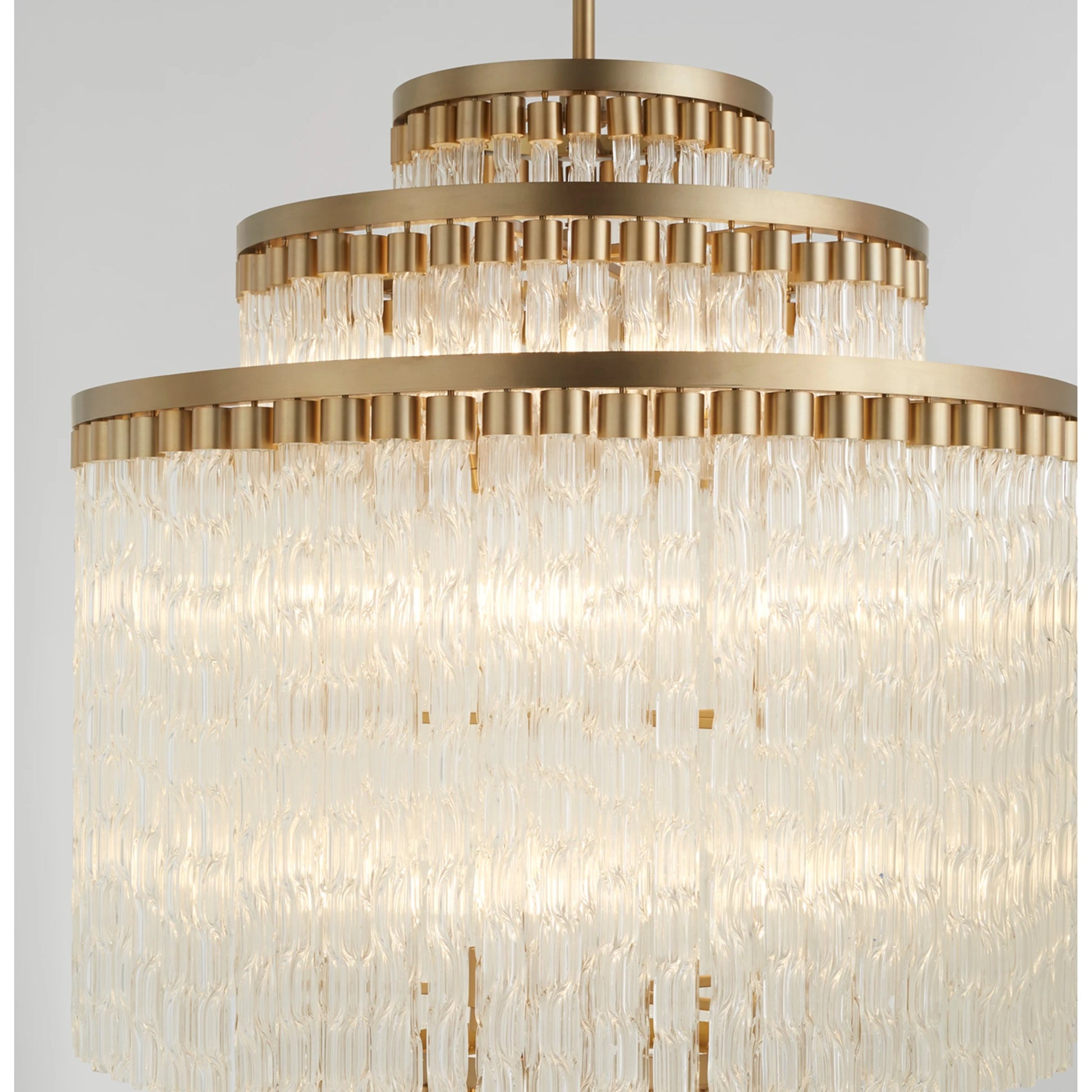 Nobel 18 Light Chandelier by Cyan Design in aged brass. Made from unique in a modern style.