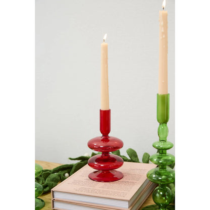 Wizard Candlestick by Accent Decor in green. Made from glass in a eclectic & global style.