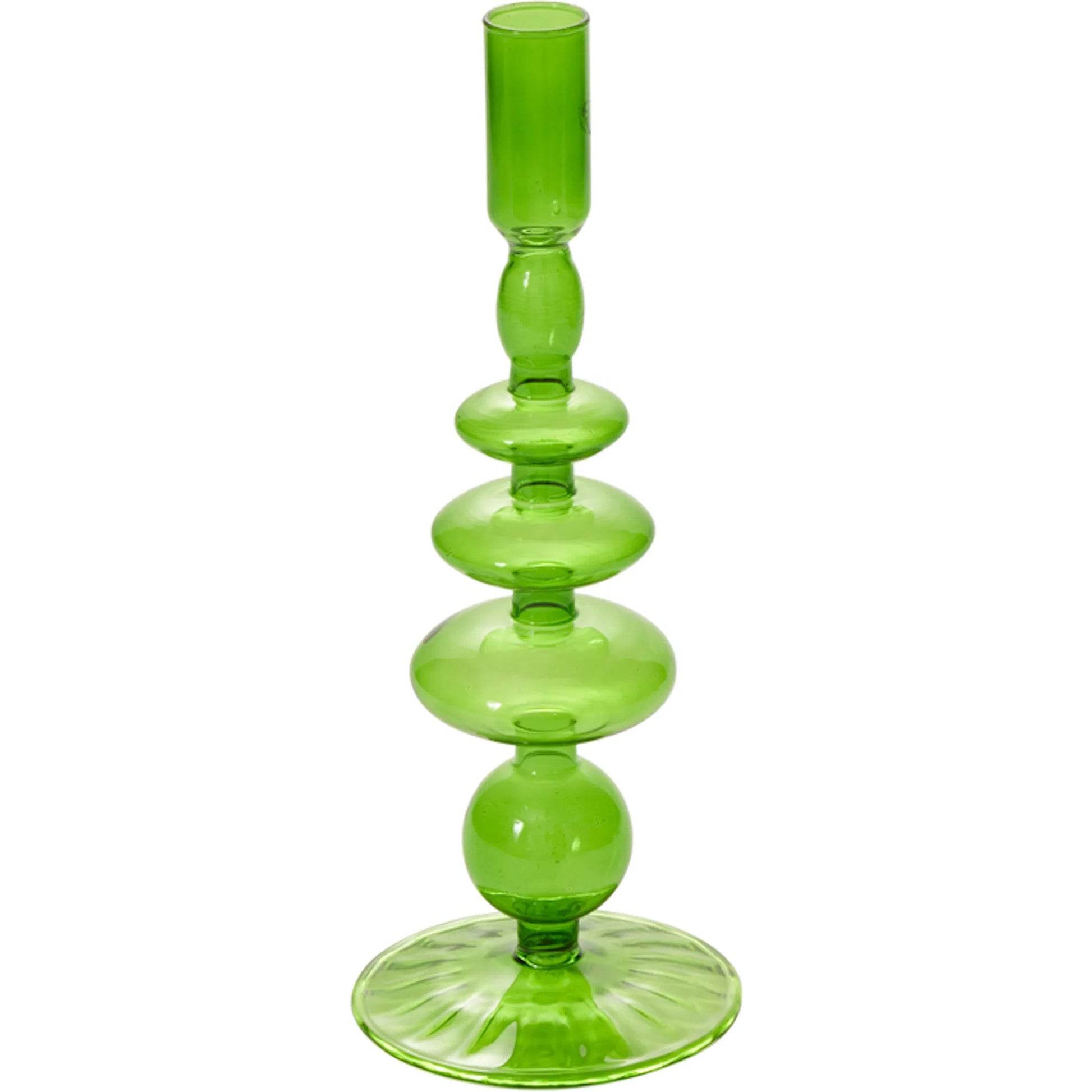 Wizard Candlestick by Accent Decor in green. Made from glass in a eclectic & global style.