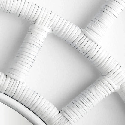 Comoros Mirror by Cyan Design. Made from rattan, wood, mirrored glass in a modern style.
