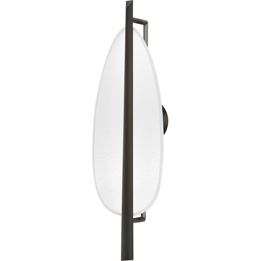 Ithaca Wall Sconce by Hudson Valley in black nickel, white. Made from brass in a transitional style.