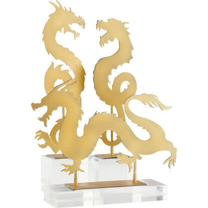 Haku Dragon by Cyan Design in gold. Made from unique in a modern style.