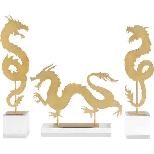 Haku Dragon by Cyan Design in gold. Made from unique in a modern style.