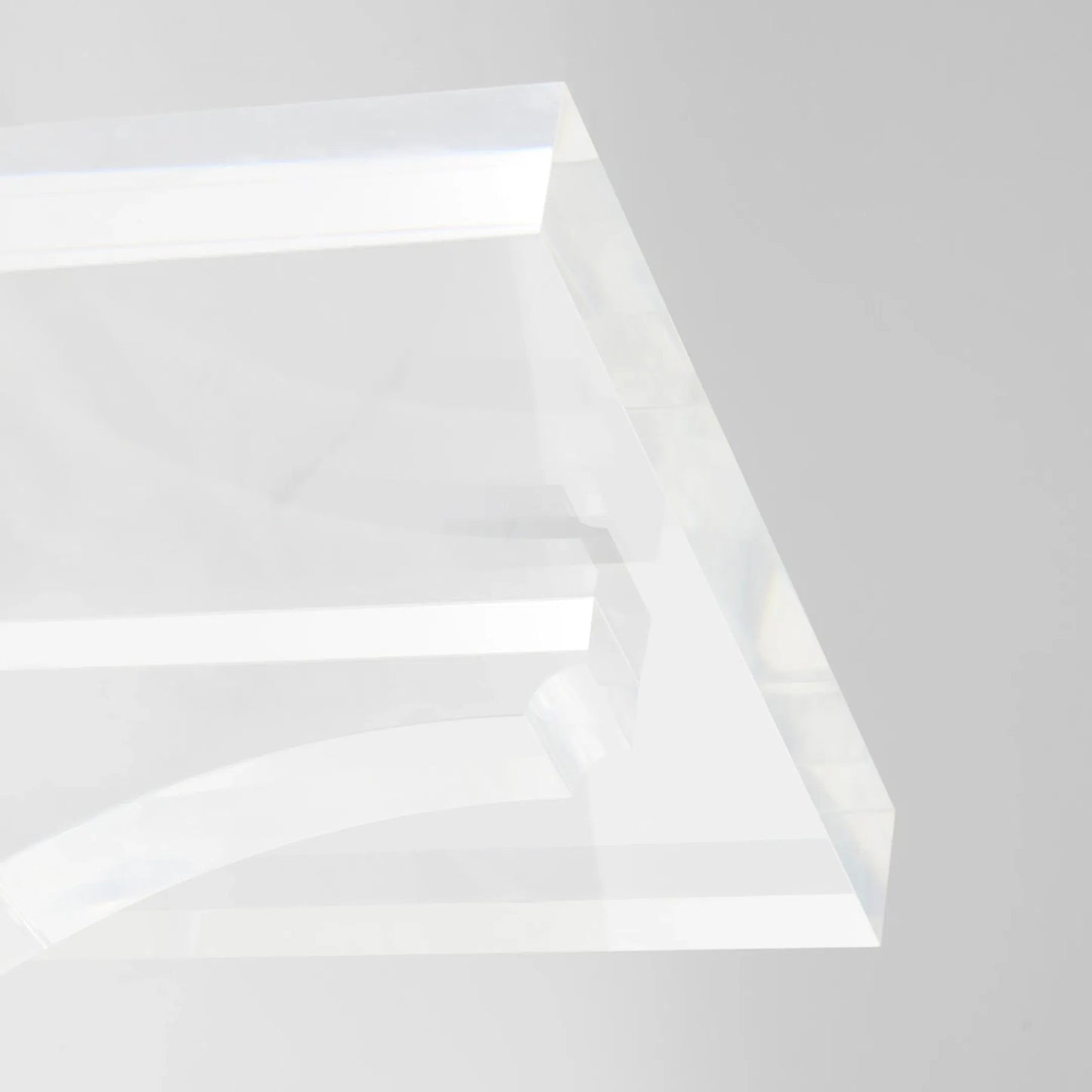 010 SI-2130405 | Closeup | Glacier Wall Shelf by Cyan Design in clear. Made from unique in a modern style.