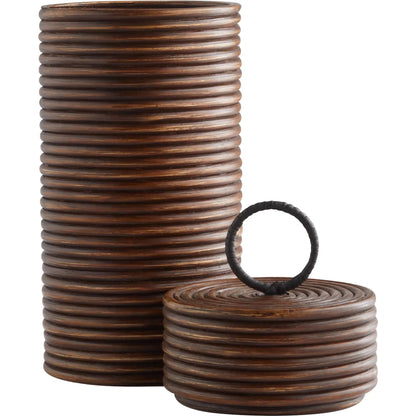 Papeete Canister by Cyan Design in brown. Made from unique in a modern style.