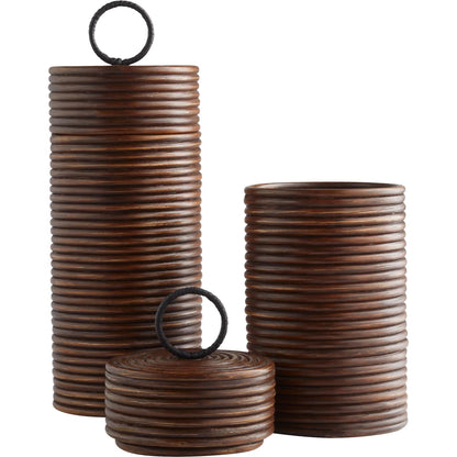 Papeete Canister by Cyan Design in brown. Made from unique in a modern style.