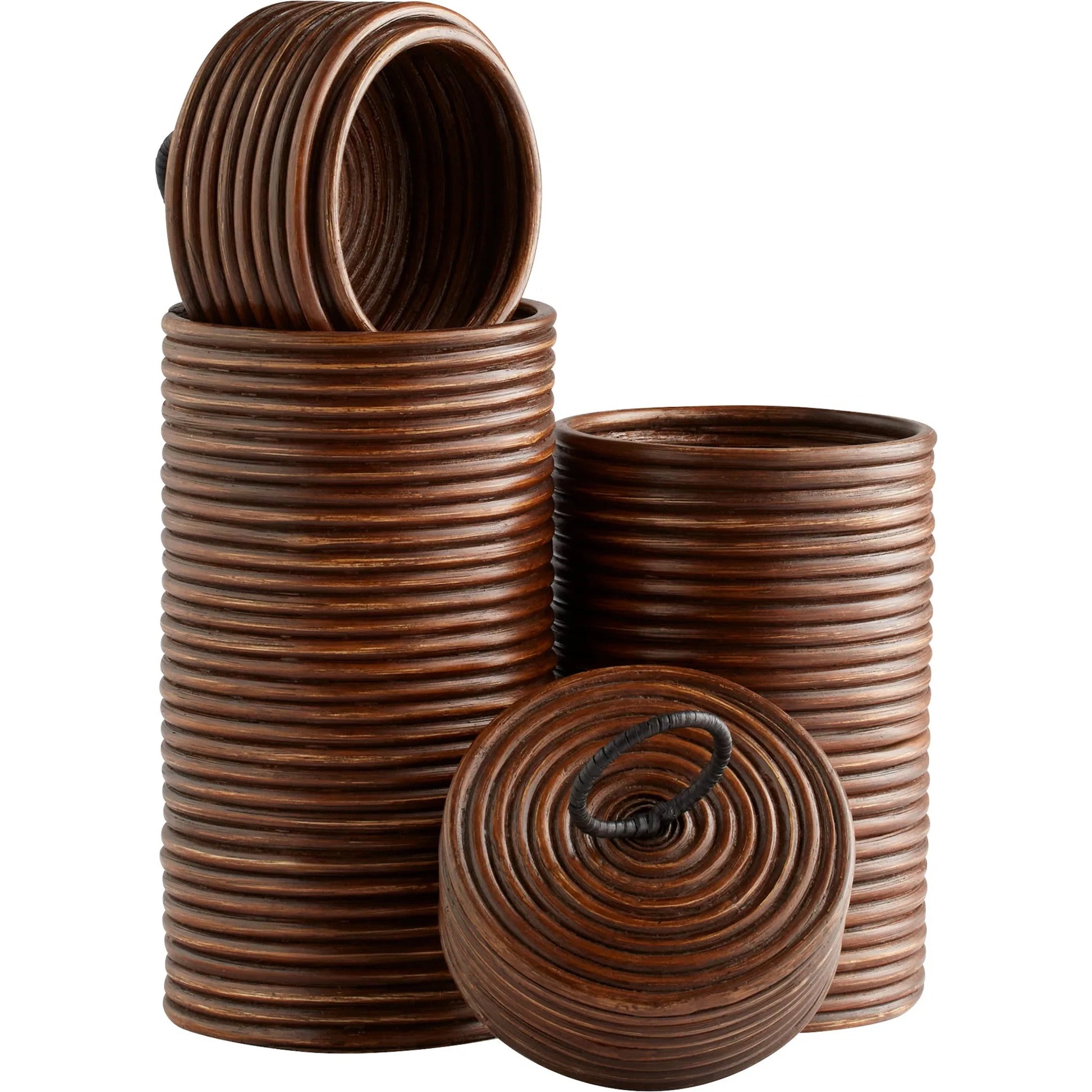Papeete Canister by Cyan Design in brown. Made from unique in a modern style.