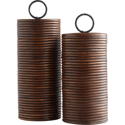 Papeete Canister by Cyan Design in brown. Made from unique in a modern style.