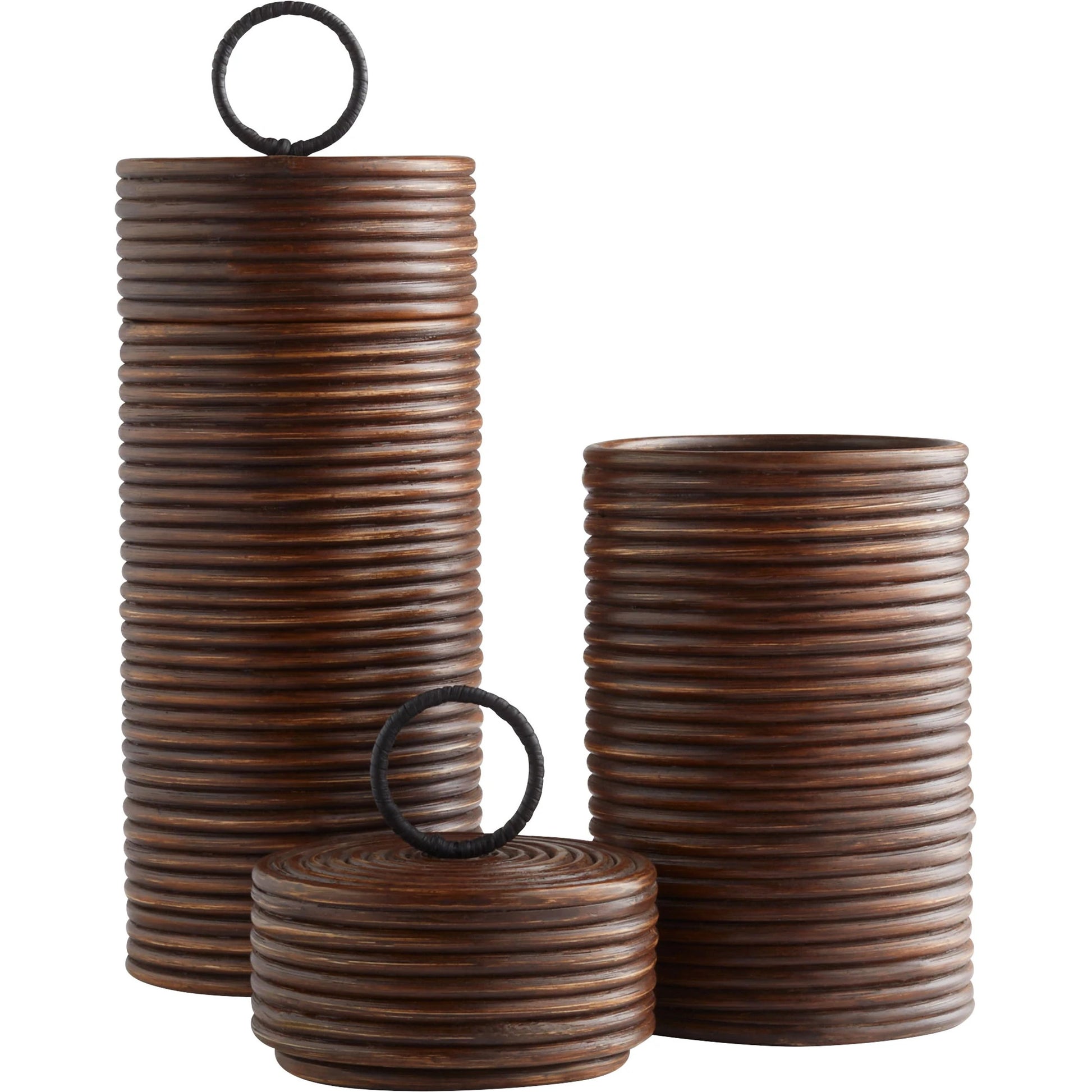 Papeete Canister by Cyan Design in brown. Made from unique in a modern style.