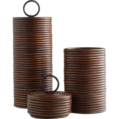 Papeete Canister by Cyan Design in brown. Made from unique in a modern style.
