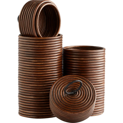 Papeete Canister by Cyan Design in brown. Made from unique in a modern style.