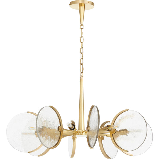 Alton 8-Light Chandelier by Cyan Design in aged brass. Made from iron, glass in a unique style.