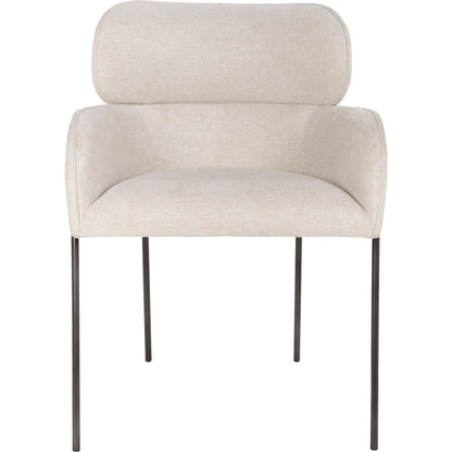 Julian Dining Chair by Cyan Design in off-white chenille basket weave, onyx. Made from unique in a transitional style.