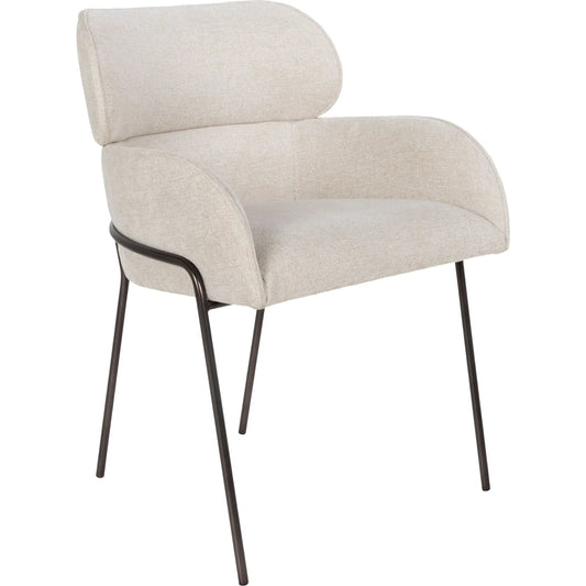 Julian Dining Chair by Cyan Design in off-white chenille basket weave, onyx. Made from unique in a unique style.