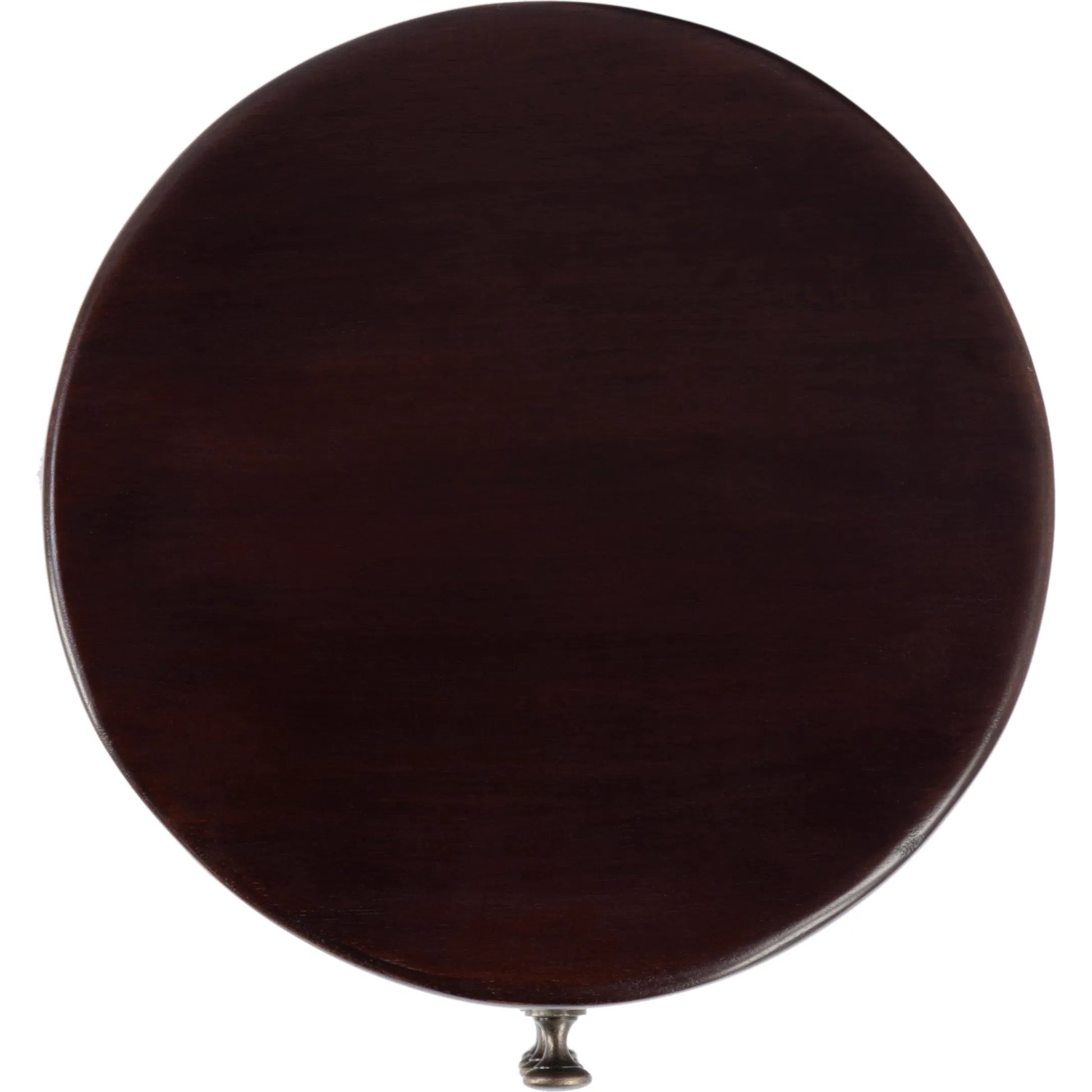 Liam Solid Wood Pedestal Table by Butler Specialty Company in dark brown and artifacts. Made from mango wood solids in a traditional style.