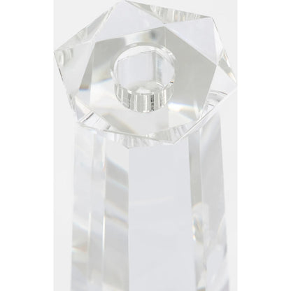 Faceted Candleholder by Cyan Design in clear. Made from crystal in a modern style.