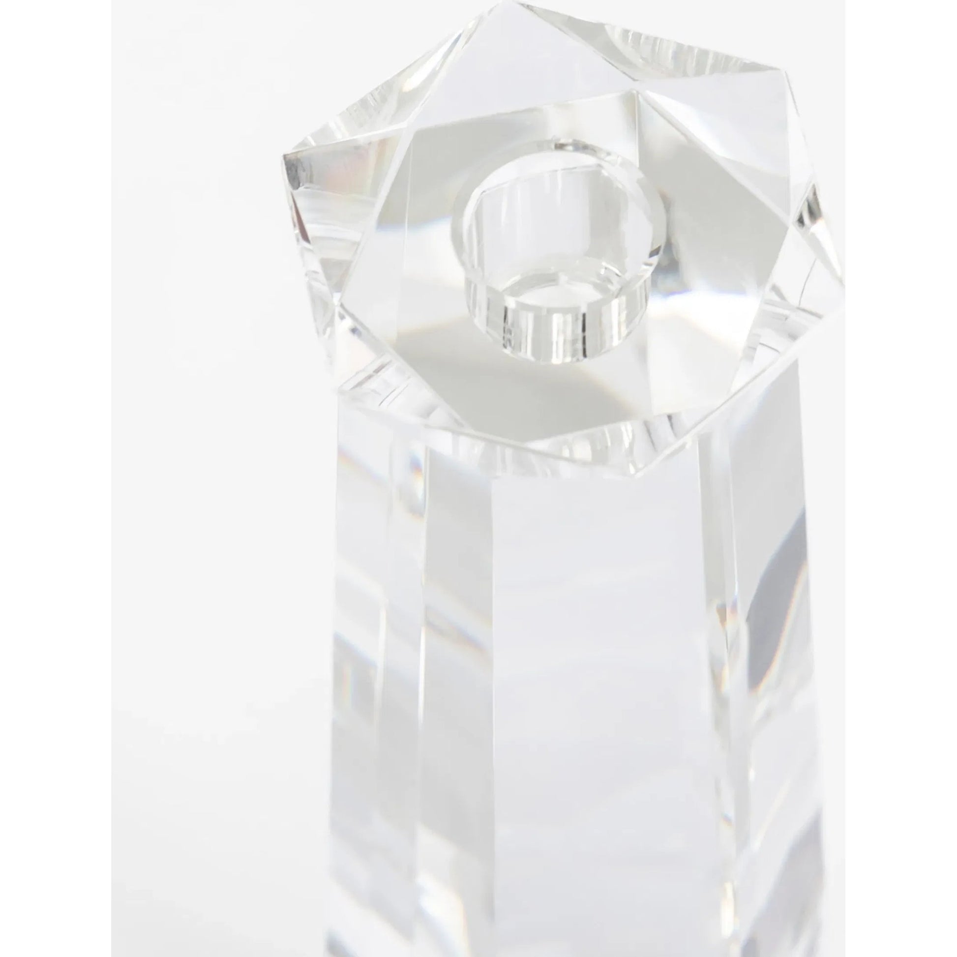 Faceted Candleholder by Cyan Design in clear. Made from crystal in a modern style.