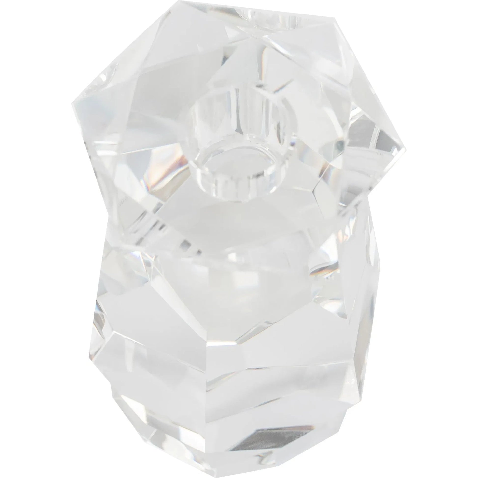 Faceted Candleholder by Cyan Design in clear. Made from crystal in a modern style.