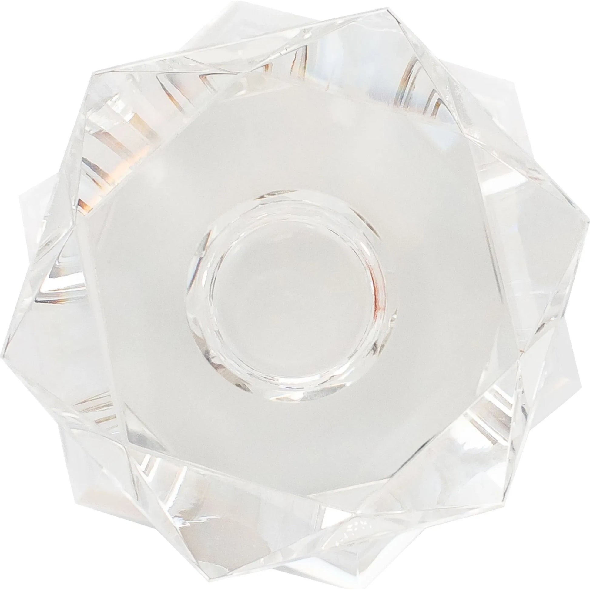 Faceted Candleholder by Cyan Design in clear. Made from crystal in a modern style.