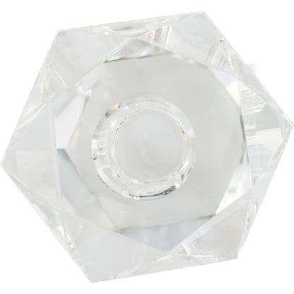Faceted Candleholder by Cyan Design in clear. Made from crystal in a modern style.