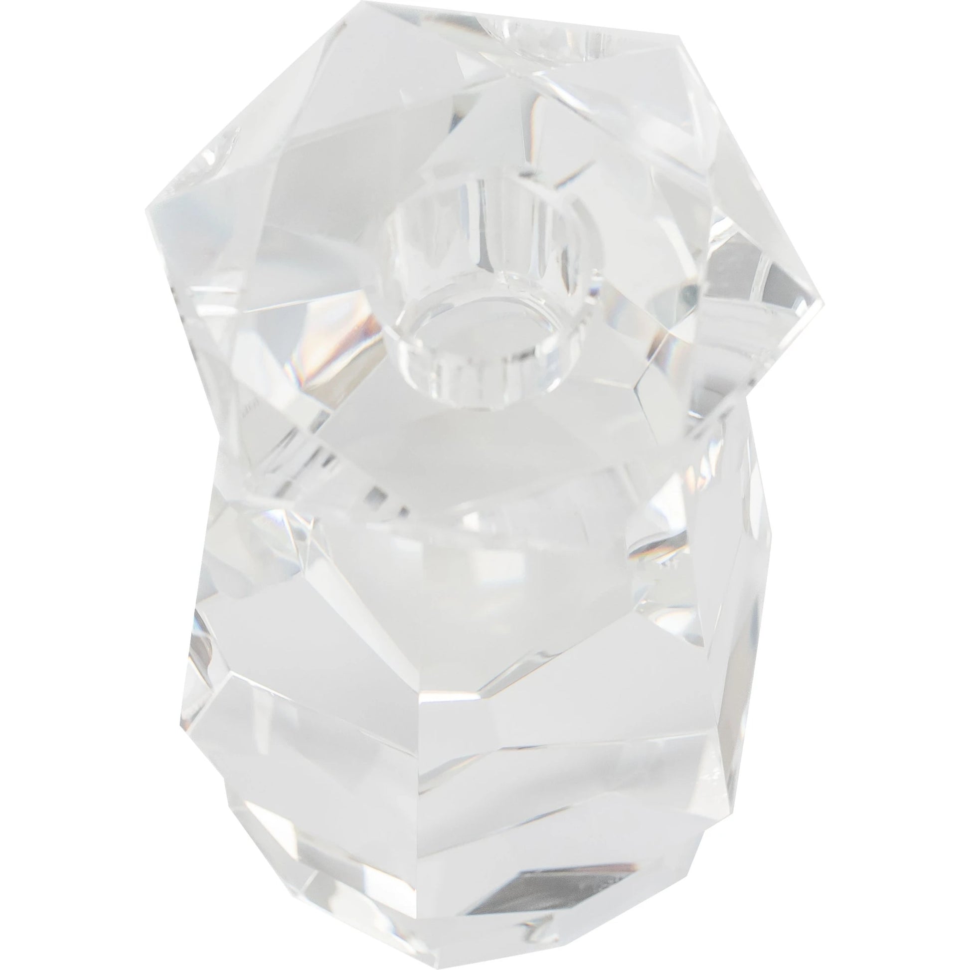 Faceted Candleholder by Cyan Design in clear. Made from crystal in a modern style.