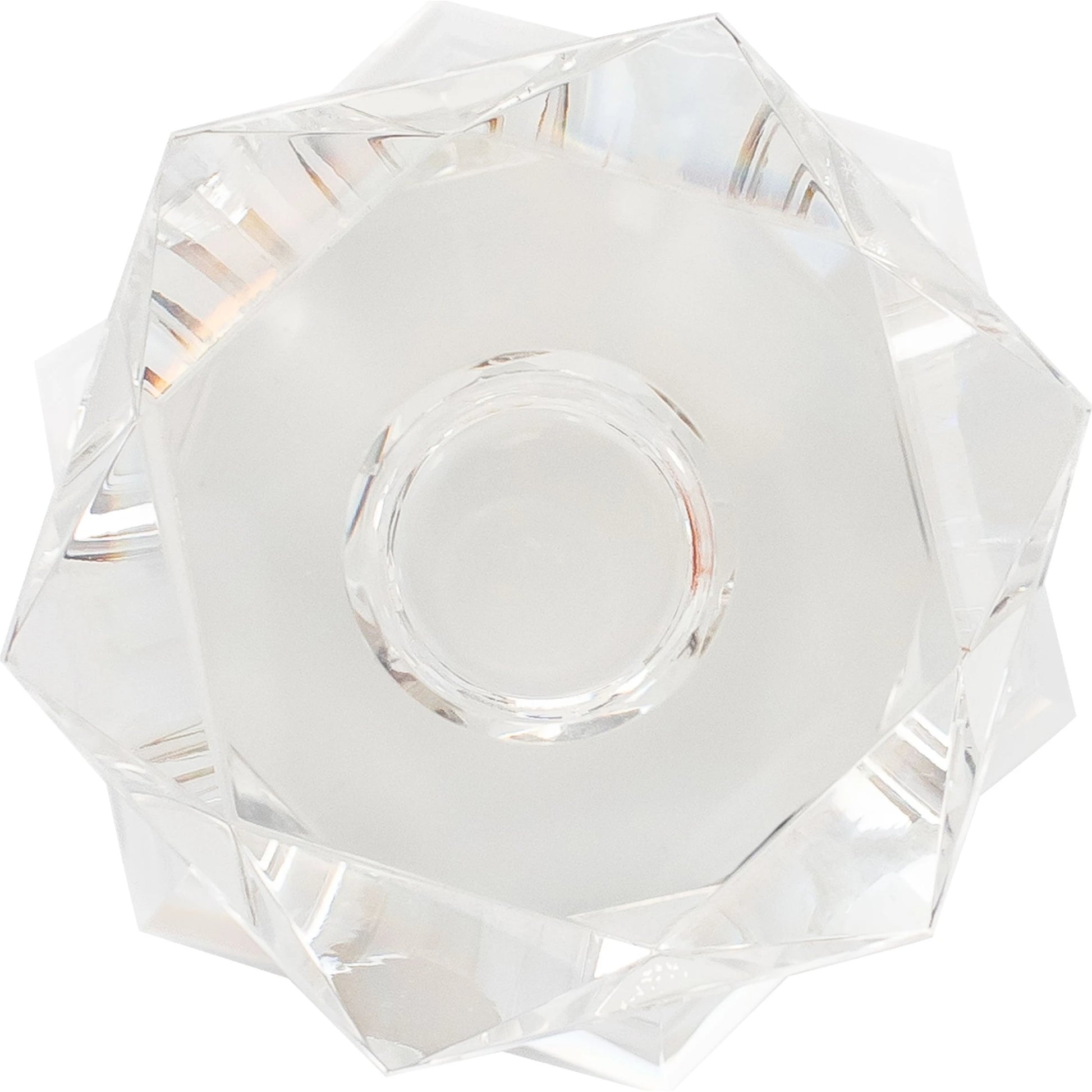 Faceted Candleholder by Cyan Design in clear. Made from crystal in a modern style.