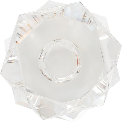 Faceted Candleholder by Cyan Design in clear. Made from crystal in a modern style.