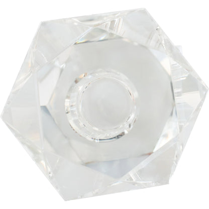 Faceted Candleholder by Cyan Design in clear. Made from crystal in a modern style.
