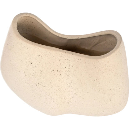 Organic Pinched Bowl by Cyan Design in grainy white. Made from unique in a modern style.