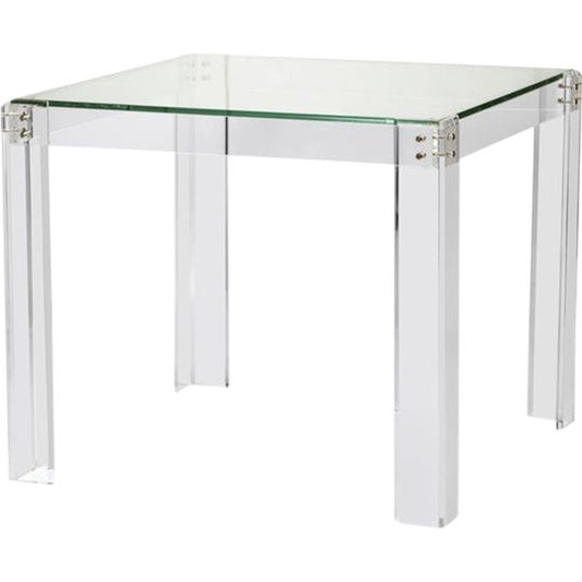 Gwenyth Game Table by Interlude Home in clear. Made from acrylic, glass in a modern style.