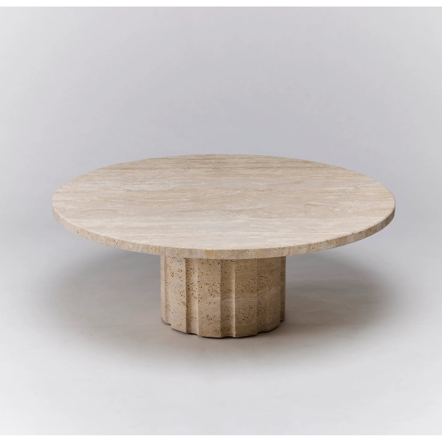 003 SI-2122622 | Additional Silo | Amerigo Cocktail Table by Interlude Home in raw travertine. Made from travertine in a modern style.